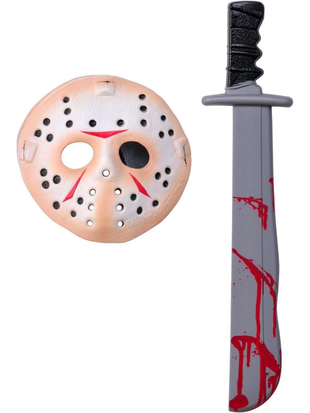 Horror Movie Jason Mask & Machete Set | Perfect for Halloween Costume
